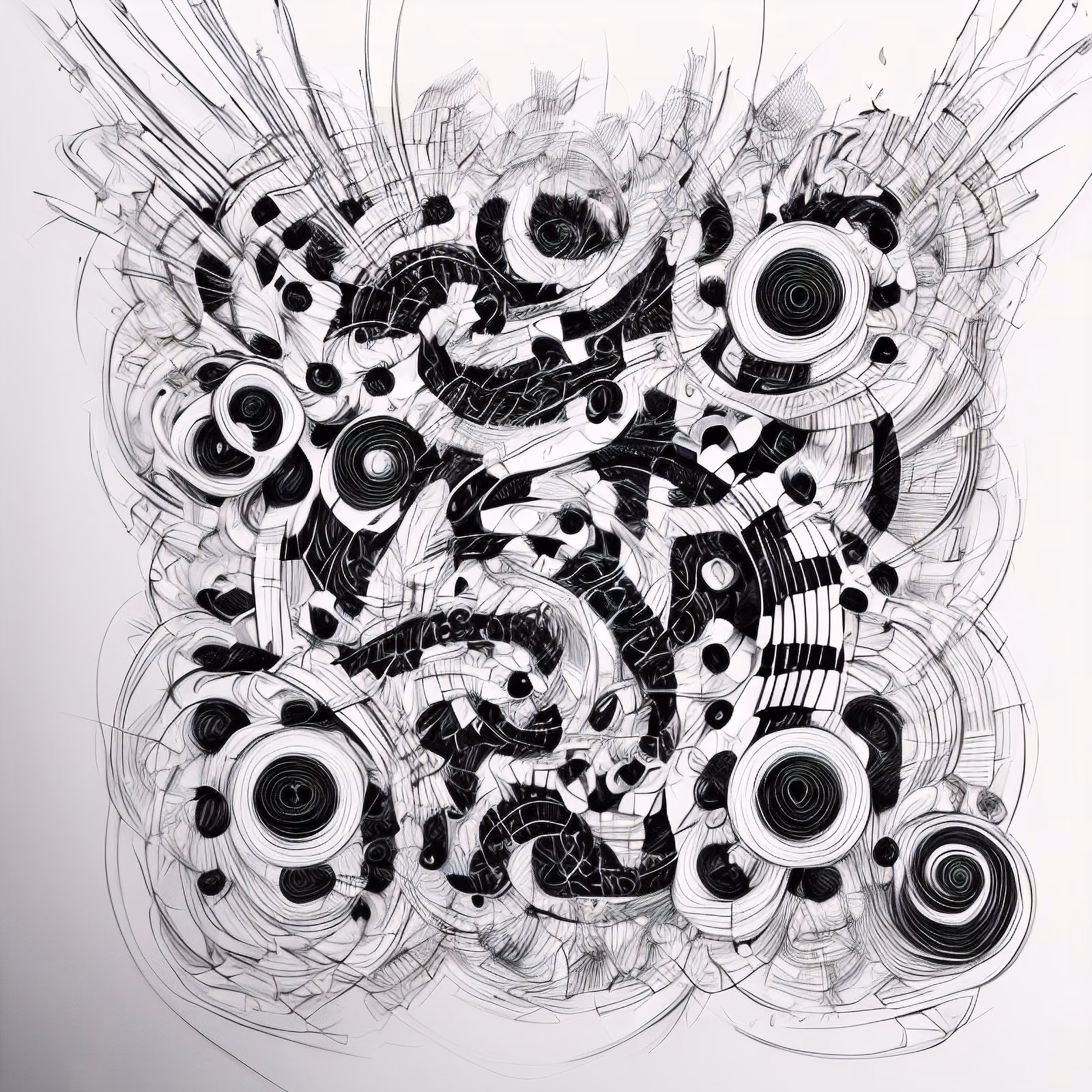 Spiral Ink Zentangle QR Code for Posters — image 1