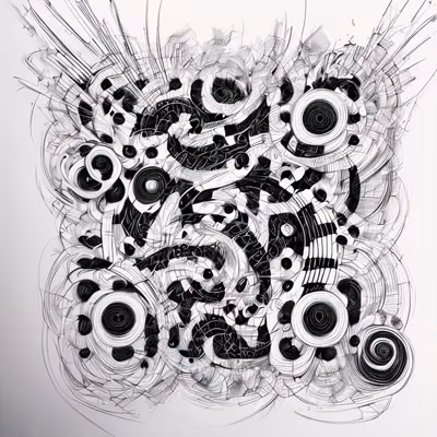 Spiral Ink Zentangle QR Code for Posters — image 1