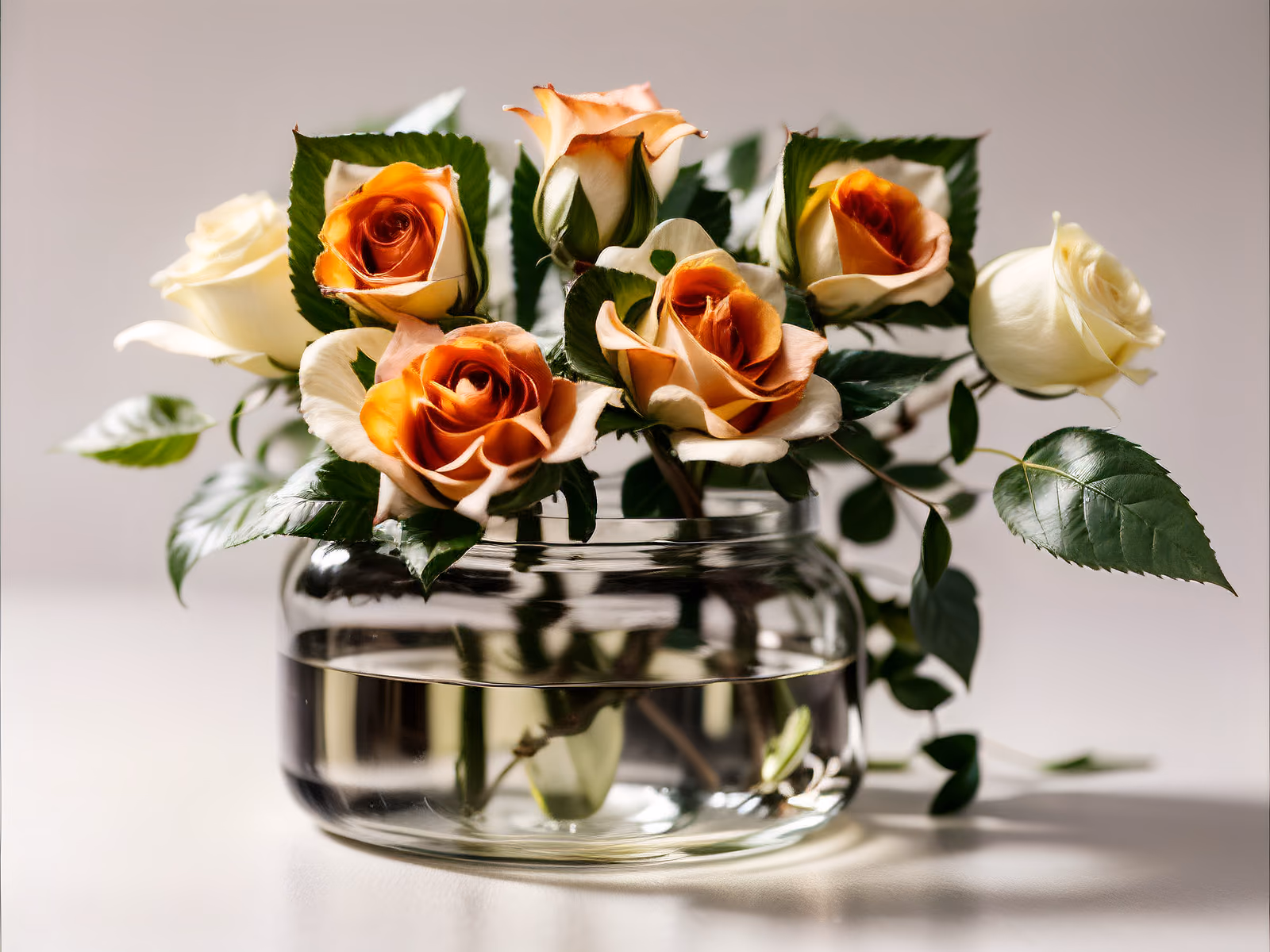 Orange Rose Bouquet Photo QR Code Art — image 1