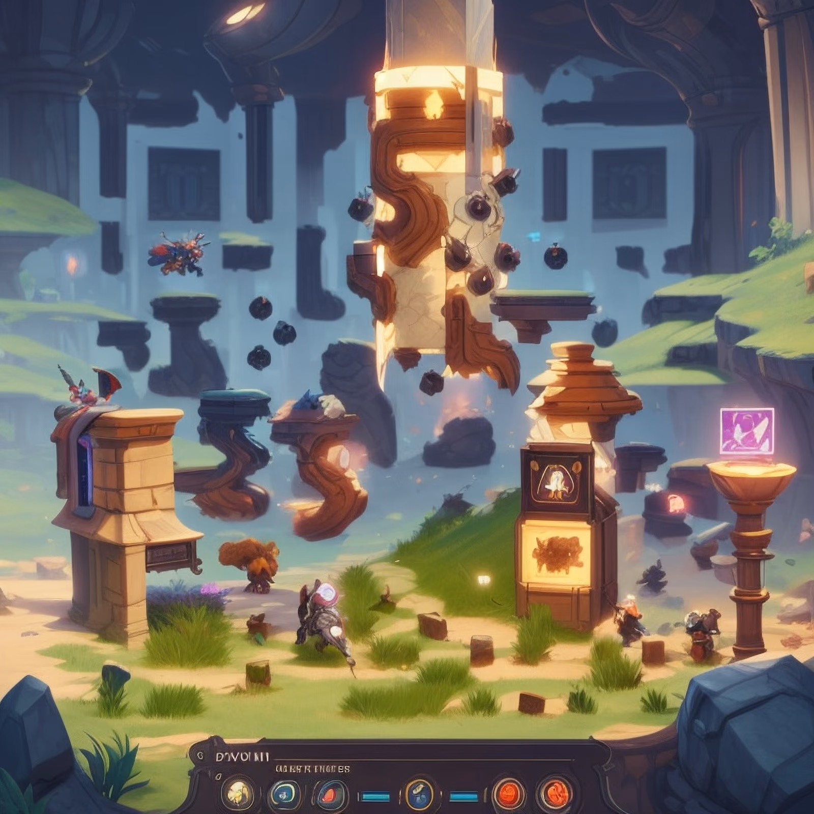 RPG Game World Concept Art QR Code for Posters — image 1
