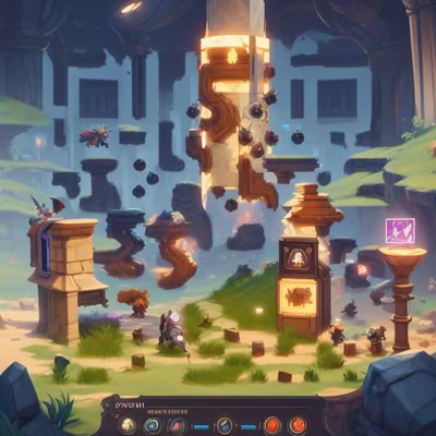 RPG Game World Concept Art QR Code for Posters — image 1