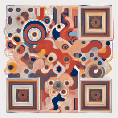 Psychedelic Concentric Line Pattern QR Code for Posters — image 1