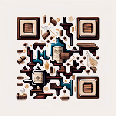 Potion Bottles and Corks Vector QR Code for Packaging — image 1