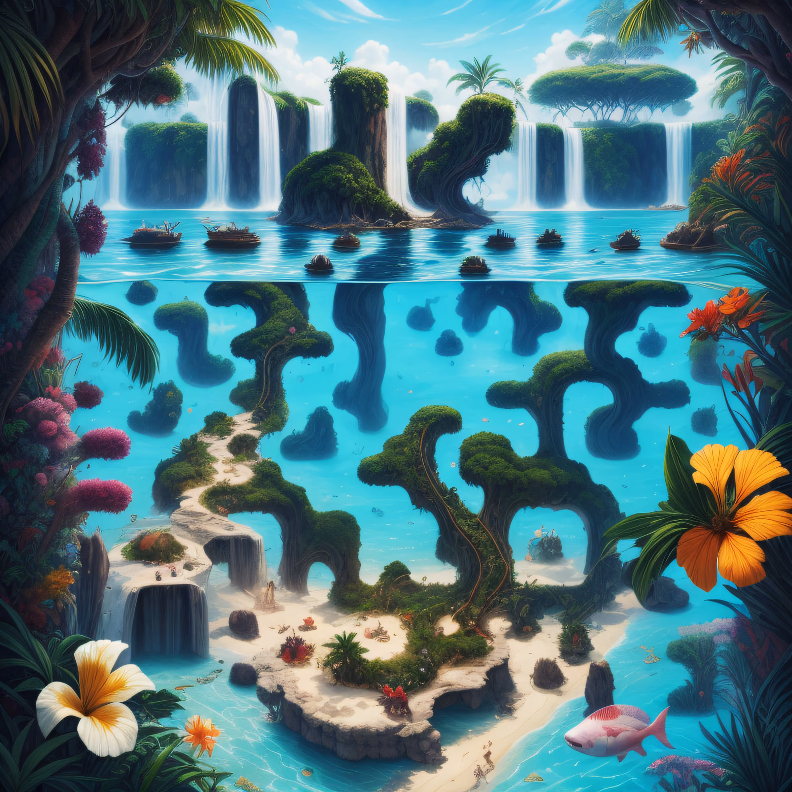 Tropical Lagoon Storybook QR Code for Posters — image 1