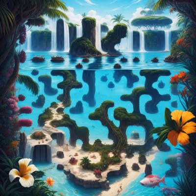 Tropical Lagoon Storybook QR Code for Posters — image 1