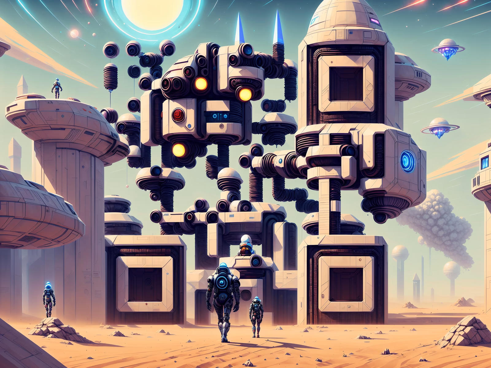 Desert Planet Machine Towers QR Code for Posters — image 1