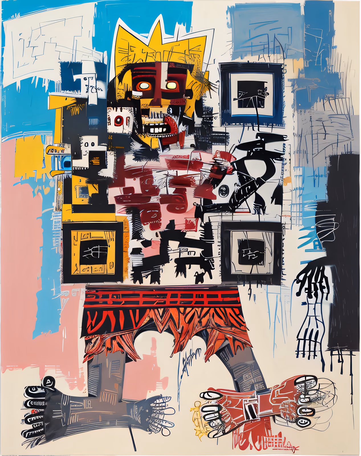 Crowned Figure Expressionist QR Code Art — image 1