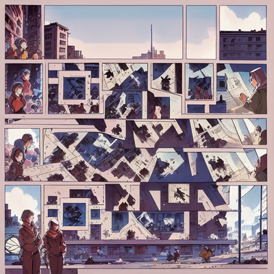 Urban Comic Page Graphic Novel QR Code for Book Covers — image 1