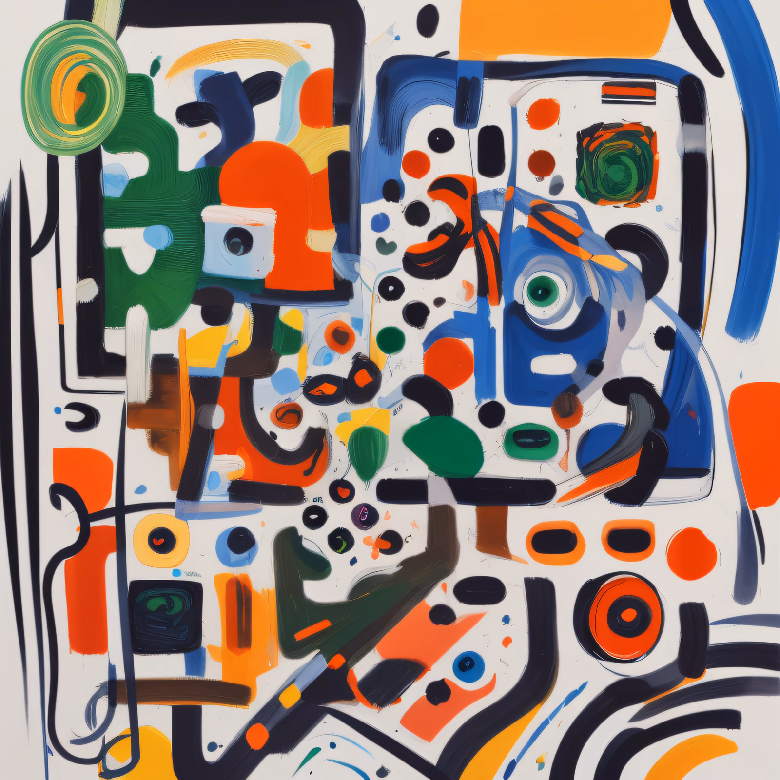 Colorful Gestural Abstract Painting QR Code Art — image 1