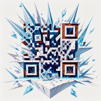 Crystal Shard Game Art QR Code Poster