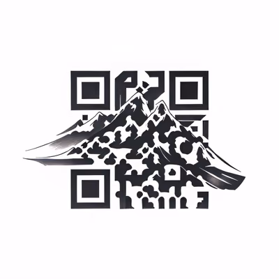 Snowy Mountain Tattoo Ink QR Code for Temporary Tattoos — image 1