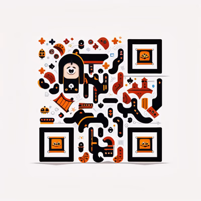 Забавный монстр: векторный QR-код для наклеек — изображение 1