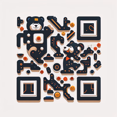 Toyland Teddy Bears Vector QR Code for Packaging — image 1