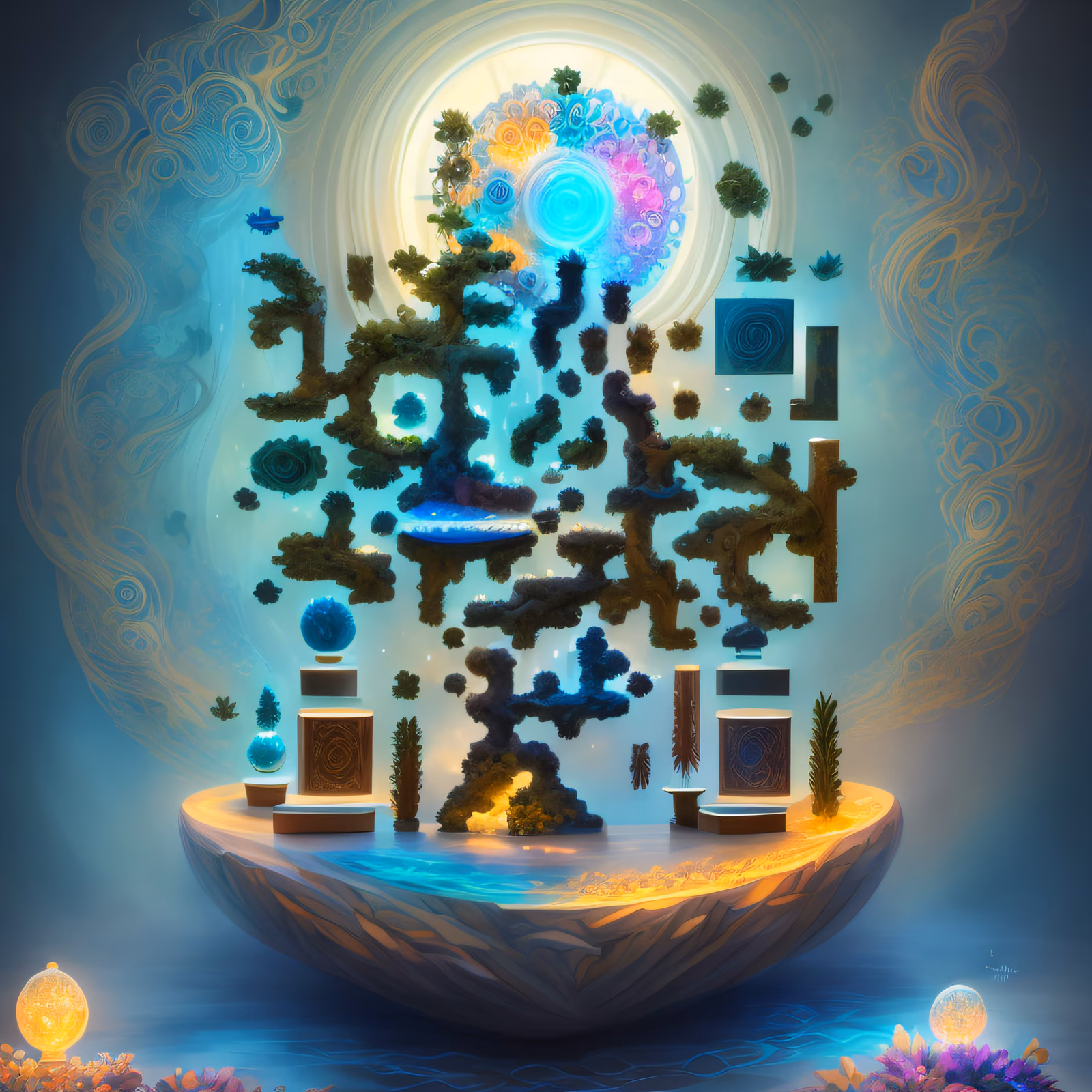 Zen Crystal Garden Fantasy QR Code Art — image 1