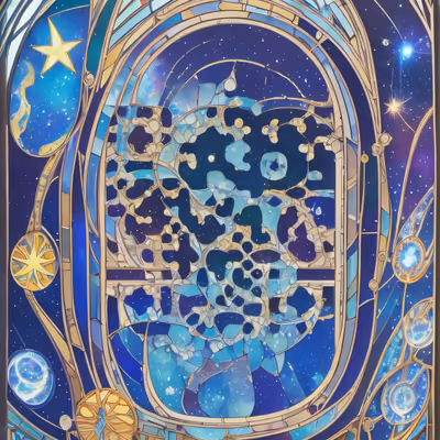 Celestial Stained Glass Window QR Code Art — image 1