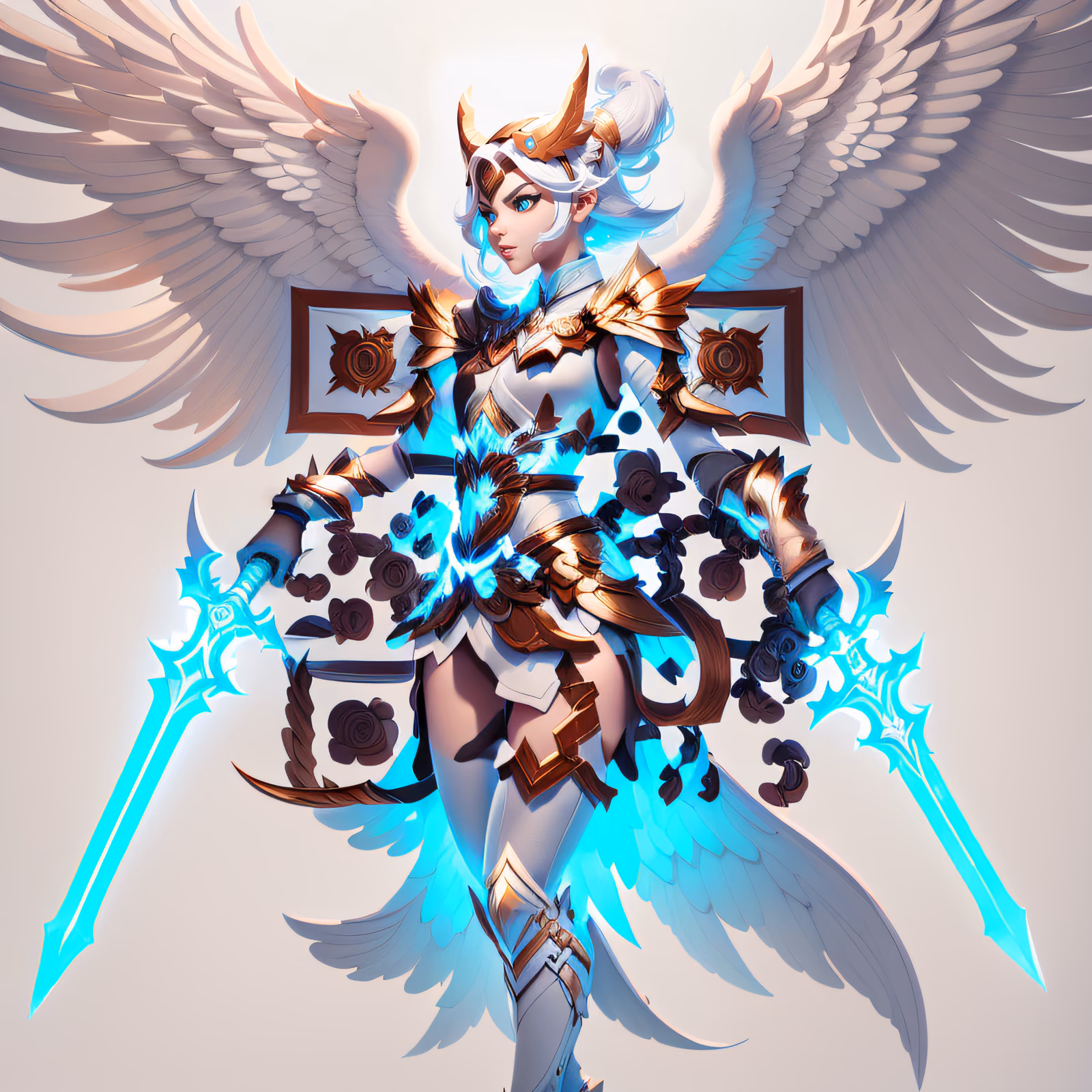 Winged Celestial Warrior Game Art QR Code for Posters — image 1