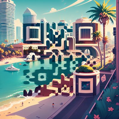 San Diego Marina Game Art QR Code for Posters