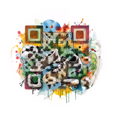 Soccer Cleats Watercolor Splatter QR Code for Stickers — image 1