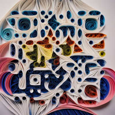 Colorful Coiled Paper Quilling QR Code Art — image 1