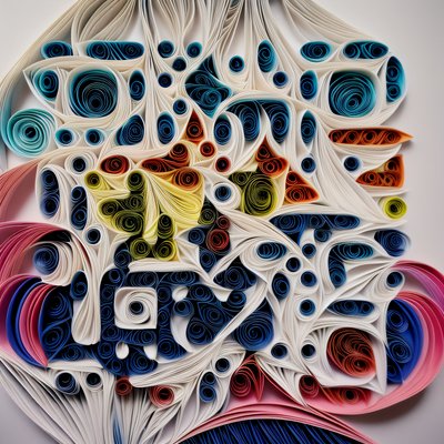 Colorful Coiled Paper Quilling QR Code Art