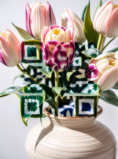 Tulip Bouquet Photo QR Code Art — image 1