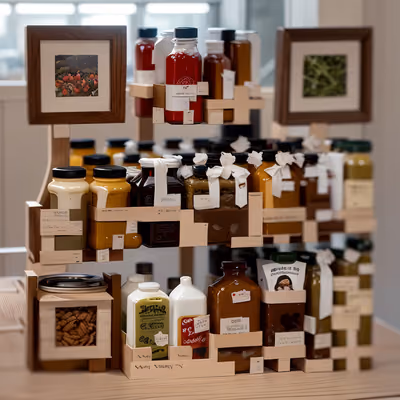 Condiment Market Shelf Photorealistic QR Code for Packaging — image 1
