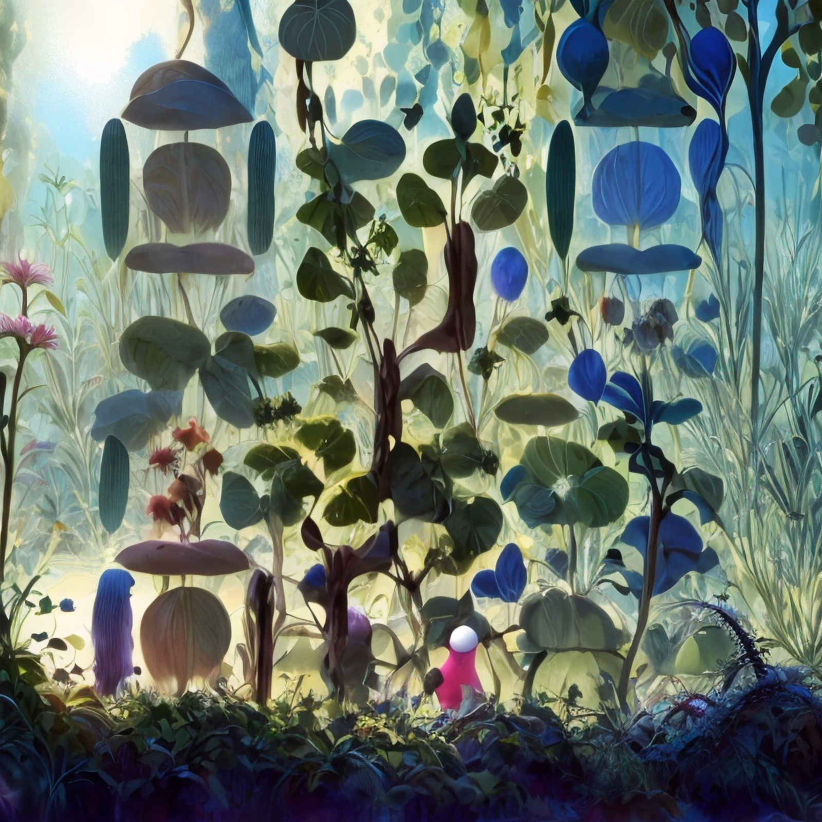 Magical Mushroom Forest Matte Painting QR Code Art — image 1