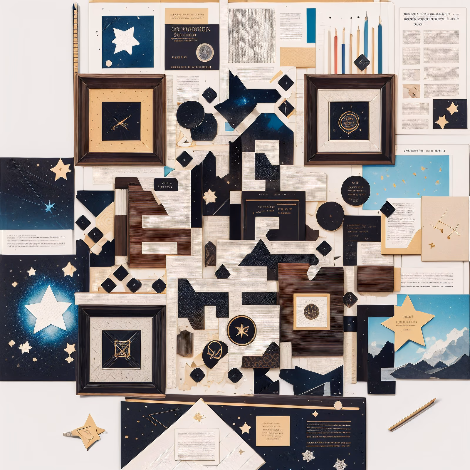 Звёздный бумажный коллаж: QR-код — изображение 1