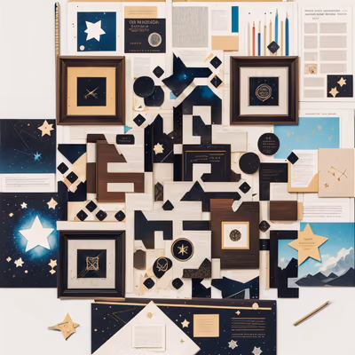 Звёздный бумажный коллаж: QR-код — изображение 1