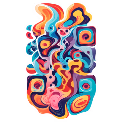 Flowing Wave Abstract Vector QR Code for Stickers — image 1