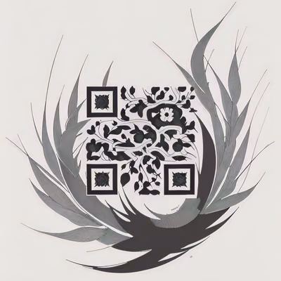 Olive Branch Ink Tattoo QR Code for Temporary Tattoos — image 1