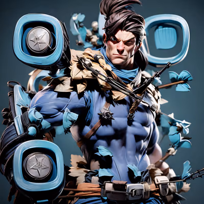 Archer Hero 3D Comic QR Code for Posters — image 1