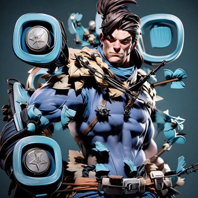 Archer Hero 3D Comic QR Code for Posters