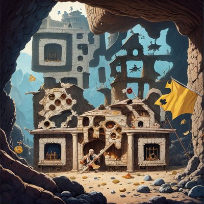 Pirate Cave Hideout Storybook QR Code for Posters