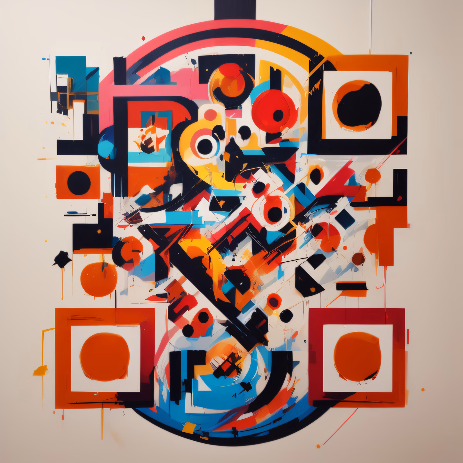 Abstract Graffiti Painting QR Code Art — image 1