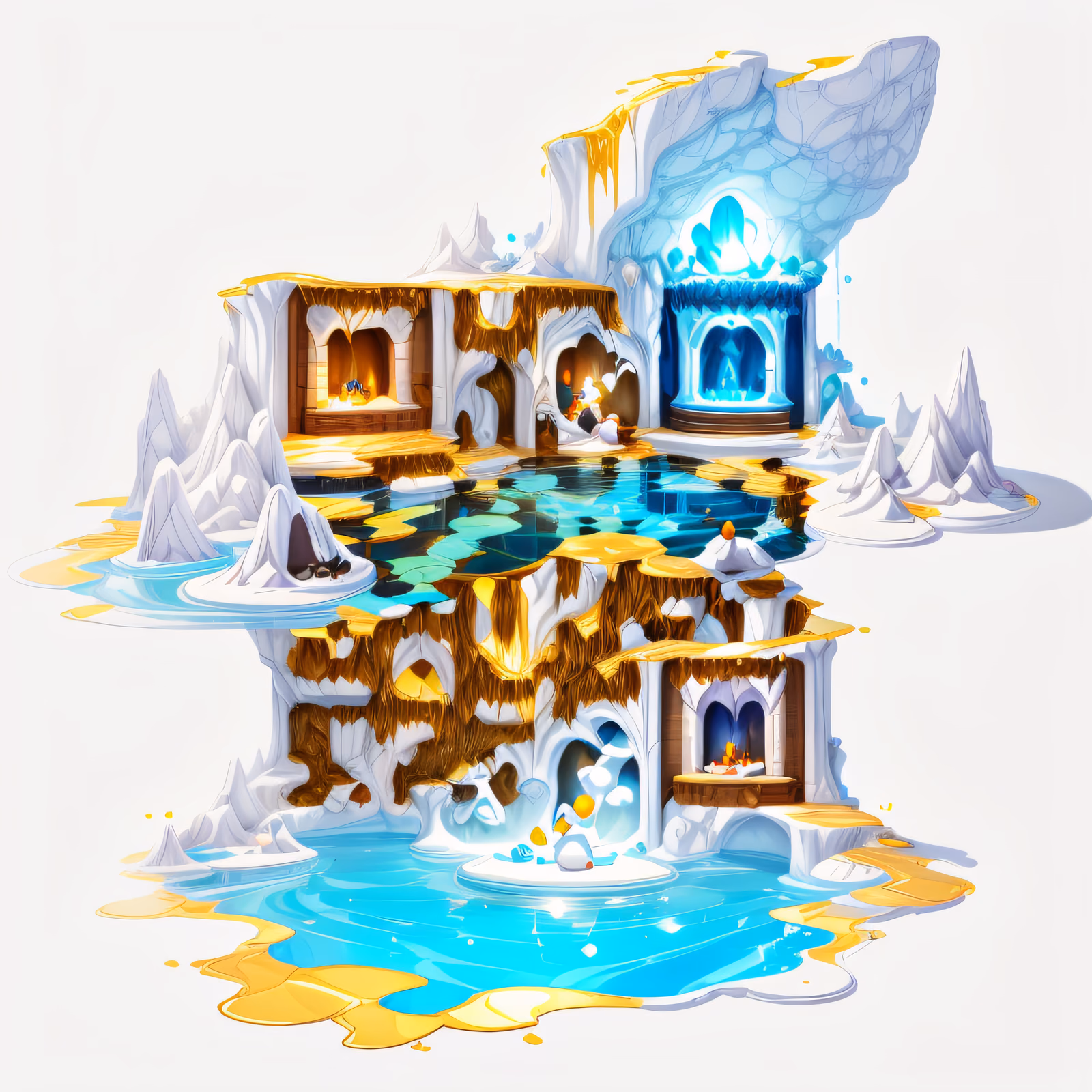 Золотая кристальная пещера: игровой QR-код для постеров — изображение 1