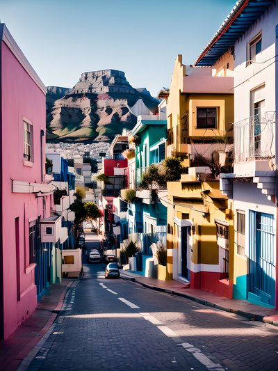 Cape Town Colorful Street Photography QR Code for Posters