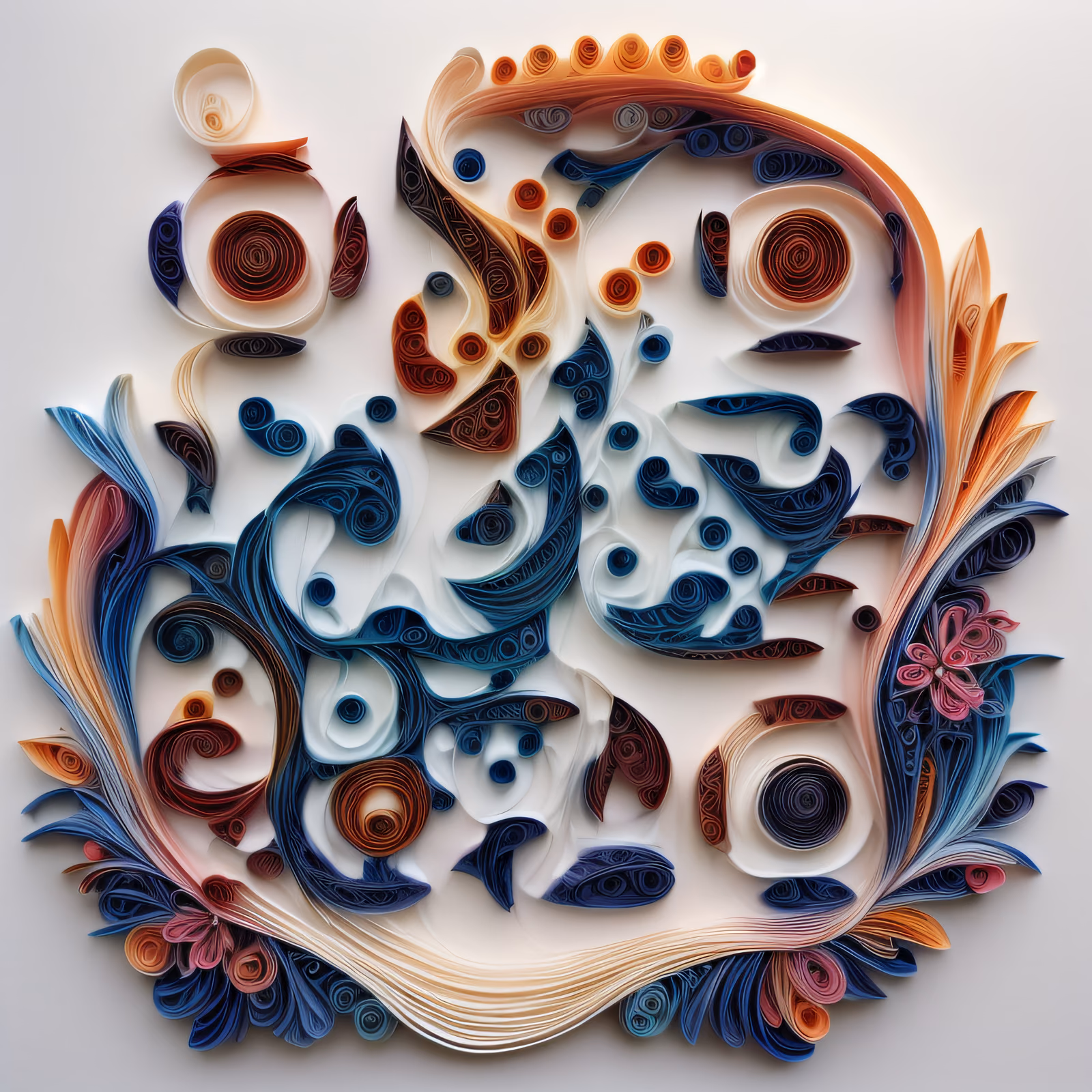 Ornamental Paper Quilling Swirls QR Code Art — image 1