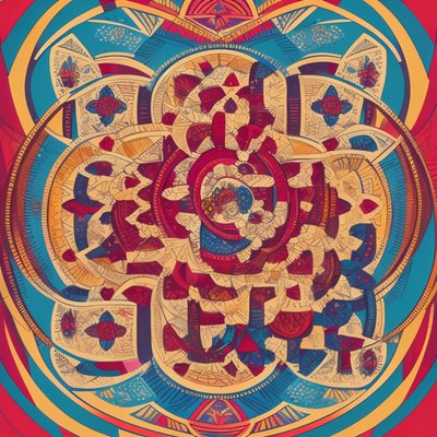 Colorful Ornate Mandala QR Code Art