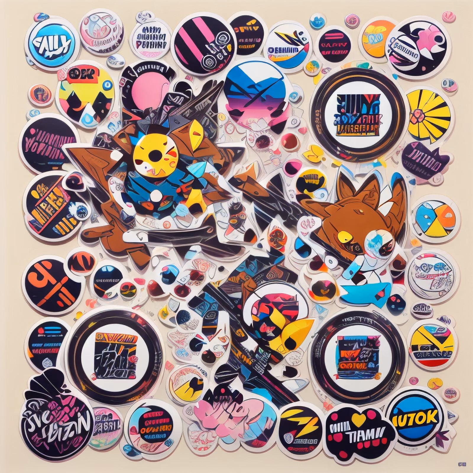 Sticker Bomb Badge Collage Symbol QR Code for Stickers — image 1