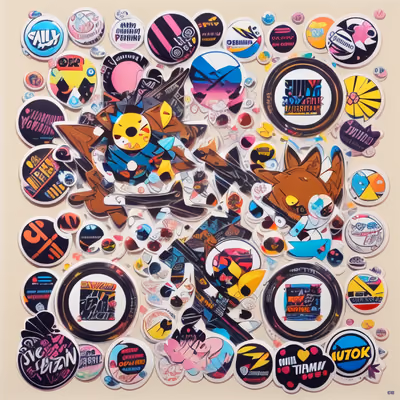 Sticker Bomb Badge Collage Symbol QR Code for Stickers — image 1