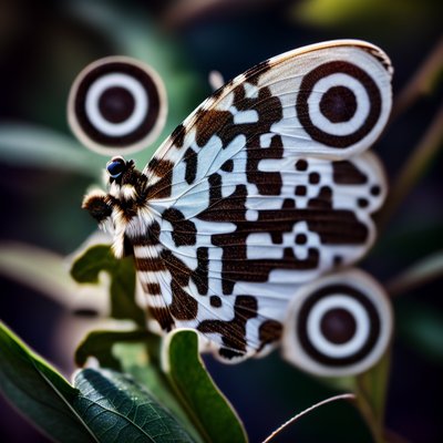 QR-код как фотореалистичное макро с бабочкой