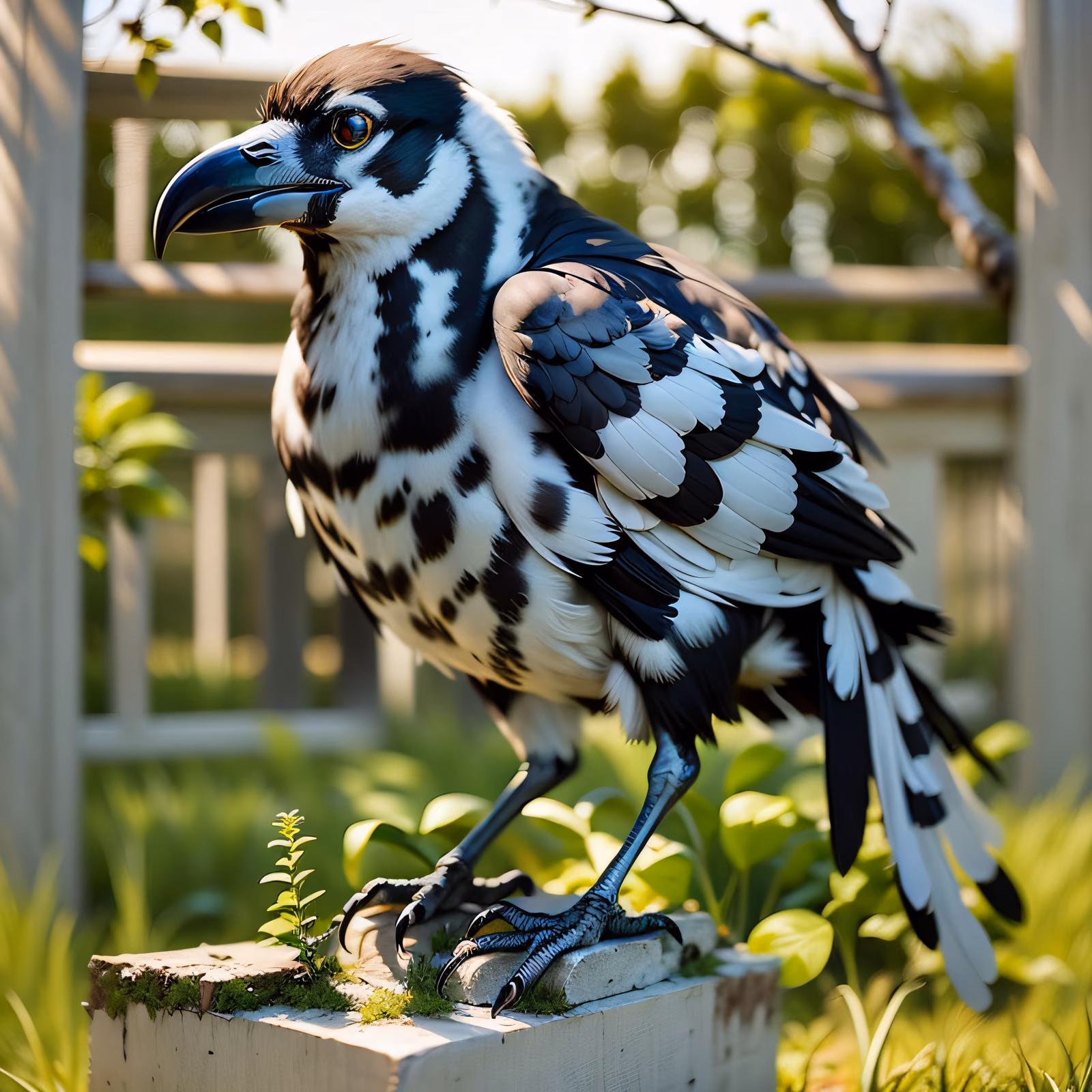 Black and White Crow Photorealistic QR Code Art — image 1