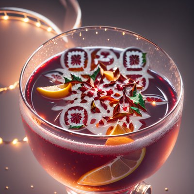 Festive Holiday Punch Bowl 3D QR Code for Posters