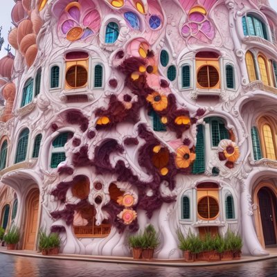 超现实新艺术风格建筑二维码艺术