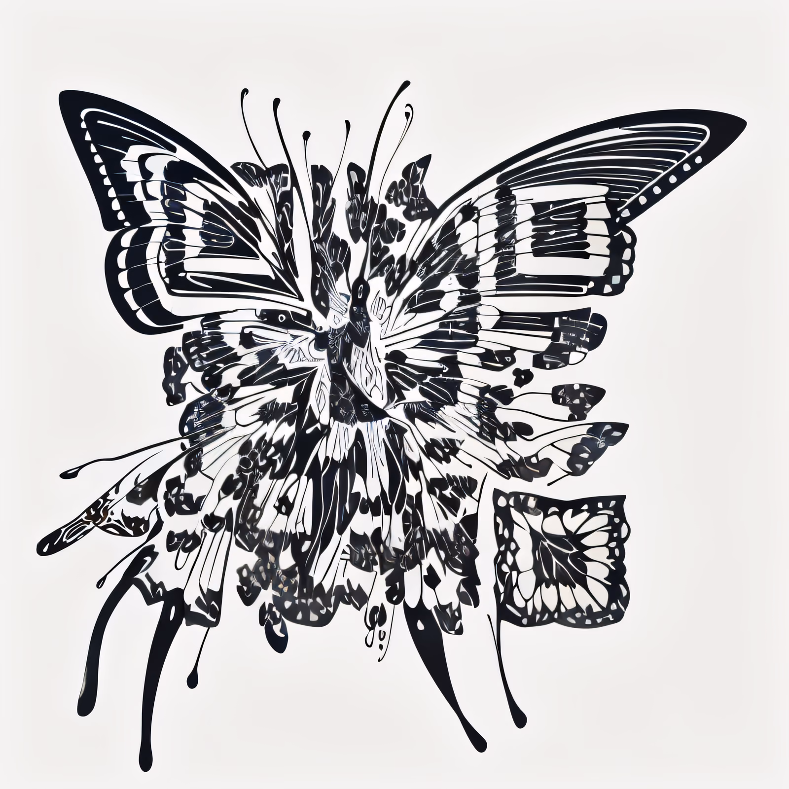 Butterfly Tattoo Ink QR Code for Temporary Tattoos — image 1