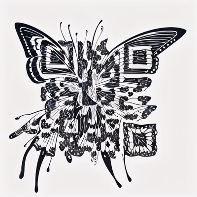 Butterfly Tattoo Ink QR Code for Temporary Tattoos — image 1