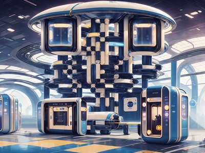 Atomic Age Travel Hub Retrofuturism QR Code for Posters