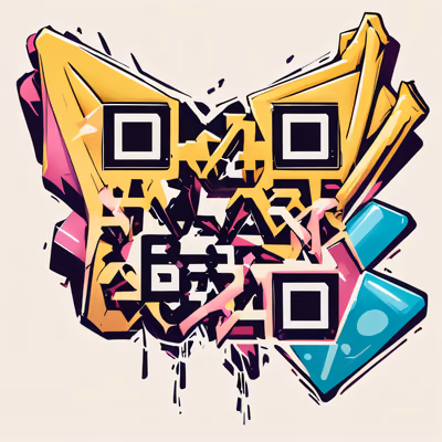 Graffiti Shapes Street Style QR Code for Stickers — image 1
