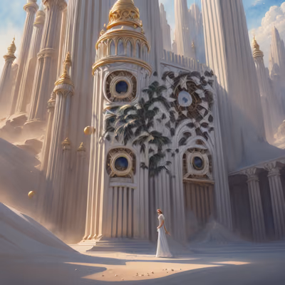 Lost Sand City Concept Art QR Code for Book Covers — image 1